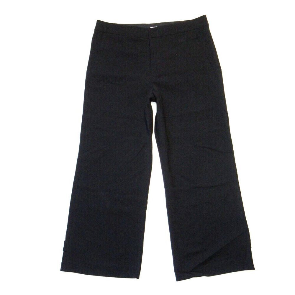 NWT Vince Tailored Culotte in Black Wool Blend Adjustable Leg Crop Pants 6 $295